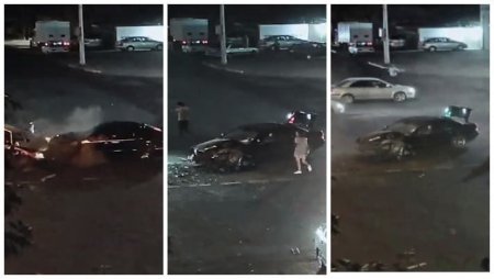 Смертельная авария в Шымкенте попала на видео