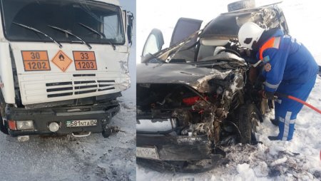 КамАЗ столкнулся с Volkswagen на трассе. Четверо погибли