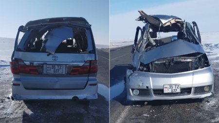 Toyota Alphard опрокинулся на трассе. Двое погибли